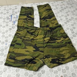Small Elastic Waist High Rise Camo Skinny Leggings